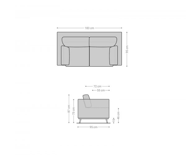 Pohovka Mena mikrovlákno béžová 180x90 cm - Image 6