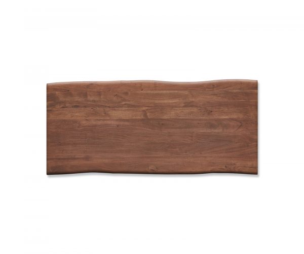 Jedálenský stôl Edge 220x100cm XL akáciová hnedá nerezová oceľ úzka - Image 4