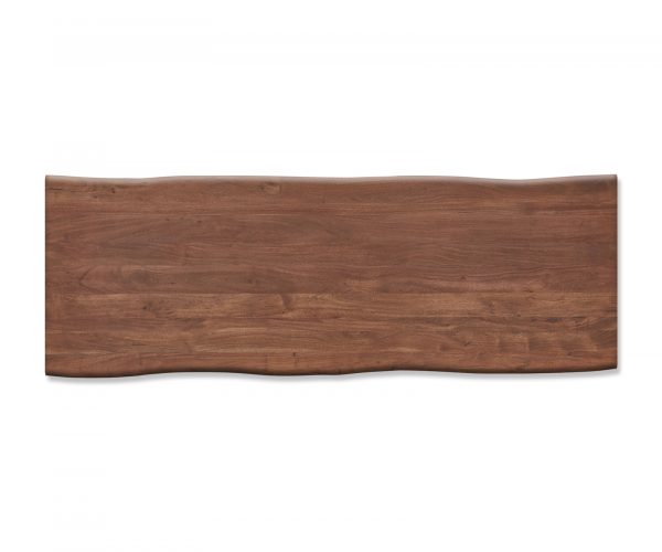 Hrana jídelního stolu 280x100cm Akácie hnědá Nerezová ocel Široká živá hrana - Image 4