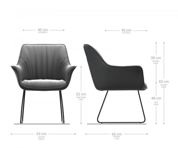 Jedálenská stolička Keila-Flex s podrúčkami béžová vintage čierna tenká základňa - Image 5