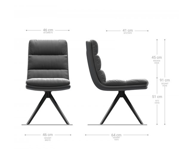 Otočná stolička Abelia-Flex zamatovo zelená krížová základňa zaoblená otočná čierna - Image 5