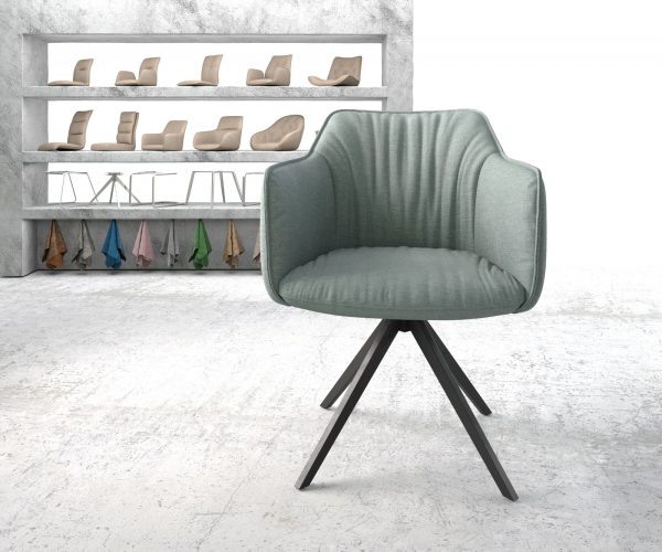 Otočná židle Elda-Flex Stripes Mint Cross Frame Edged Black 180° Swivel - Image 2