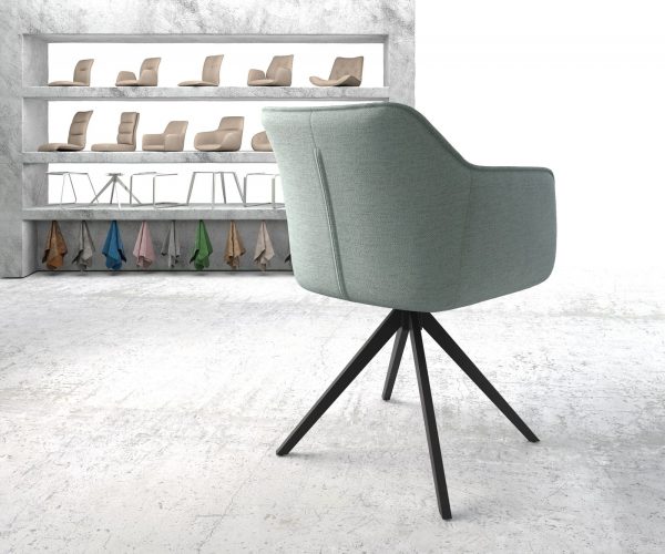 Otočná židle Elda-Flex Stripes Mint Cross Frame Edged Black 180° Swivel - Image 3
