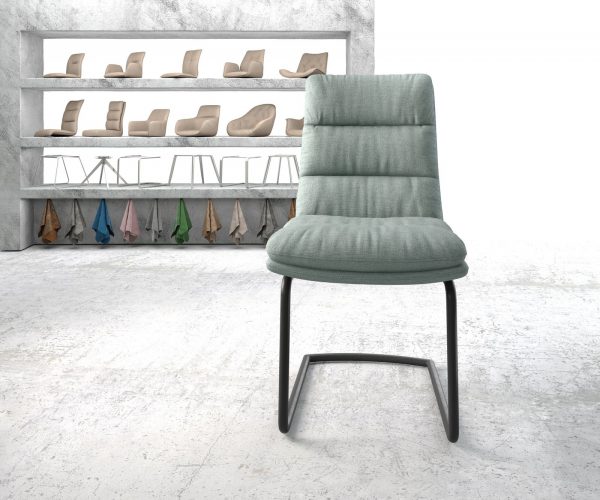 Otočná židle Abelia-Flex Stripes Mint Cantilever Round Black - Image 2
