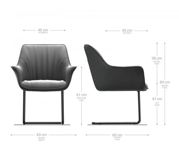 Otočná židle Keila-Flex Velvet Rosé Cantilever Round Chrome - Image 5