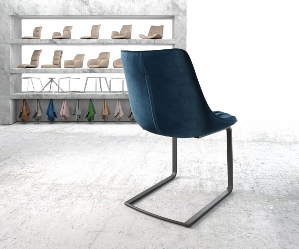 Jedálenská stolička Elda-Flex velvet blue konzolová základňa flat black - Image 3