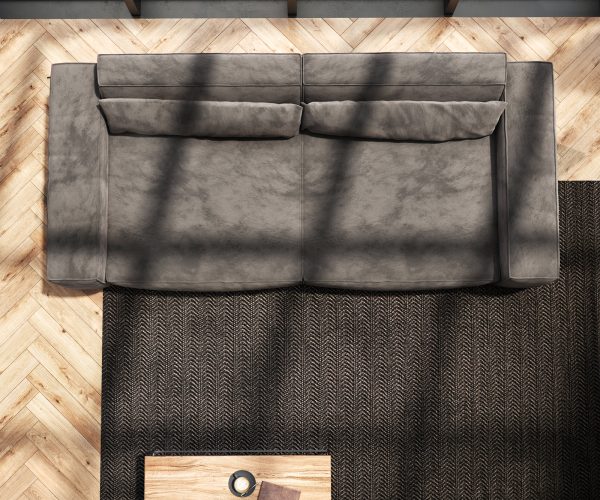 Veľká pohovka Sirpio XL 270x125 cm z mikrovlákna khaki hnedá - Image 8