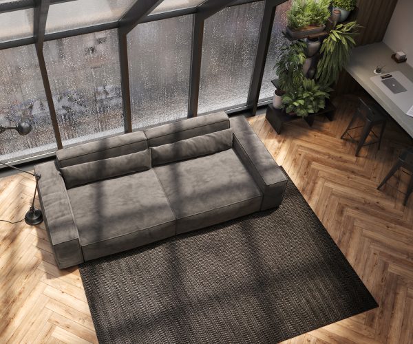 Veľká pohovka Sirpio XL 270x125 cm z mikrovlákna khaki hnedá - Image 5