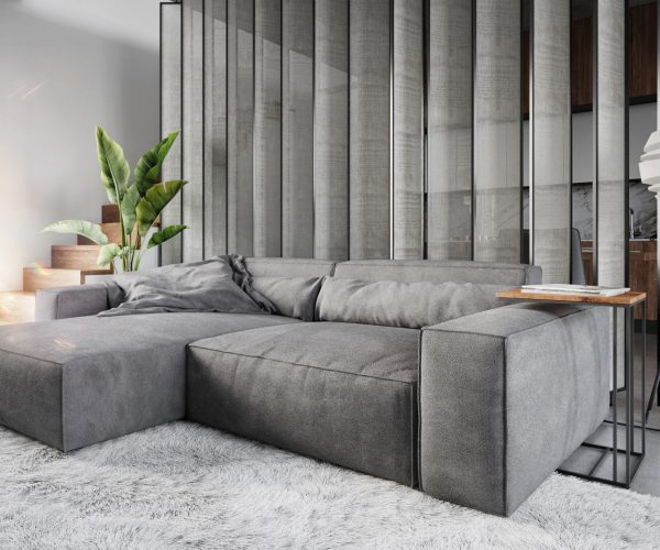 Rohová sedacia súprava Sirpio XL 270x170 cm mikrovlákno taupe reamers variabilná s podnožkou - Image 5