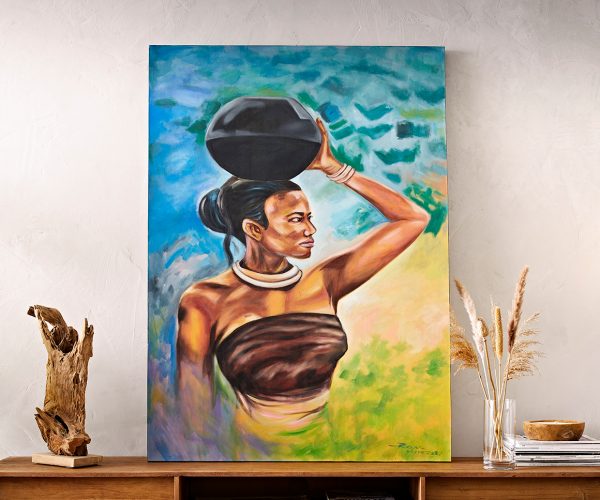 Maľba Afrika 100x140 cm viacfarebný akryl na plátne - Image 3