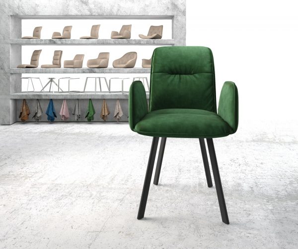 Křeslo Vinja-Flex Velvet Green 4-nohý ovál Black - Image 2