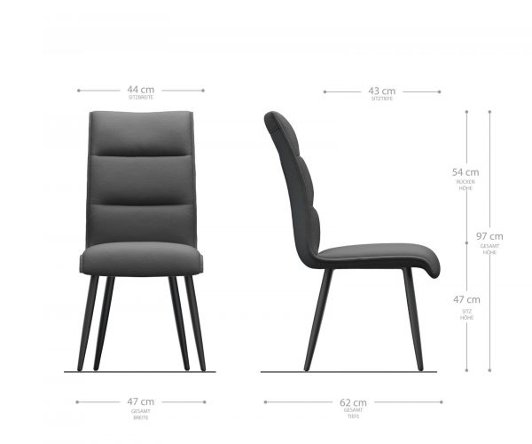 Jídelní židle Xantus-Flex Velvet Green 4-nohá kónická černá - Image 5