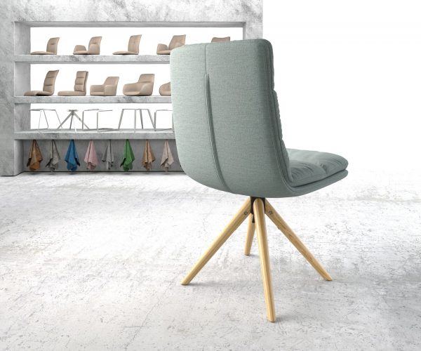 Otočná židle Abelia-Flex Stripes Mint Dřevěný rám kónický 180° otočný - Image 3