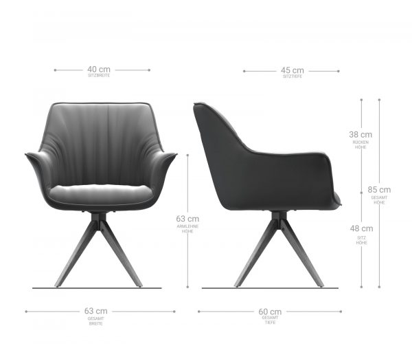 Otočná stolička Keila-Flex s podrúčkami béžová vintage mikrovlákno drevená základňa štvorcová - Image 5