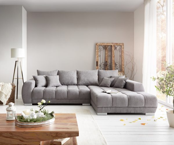 Sedací souprava krajina Josea 300x220 cm mikrovlákno kámen Šedá recamier vpravo - Image 2