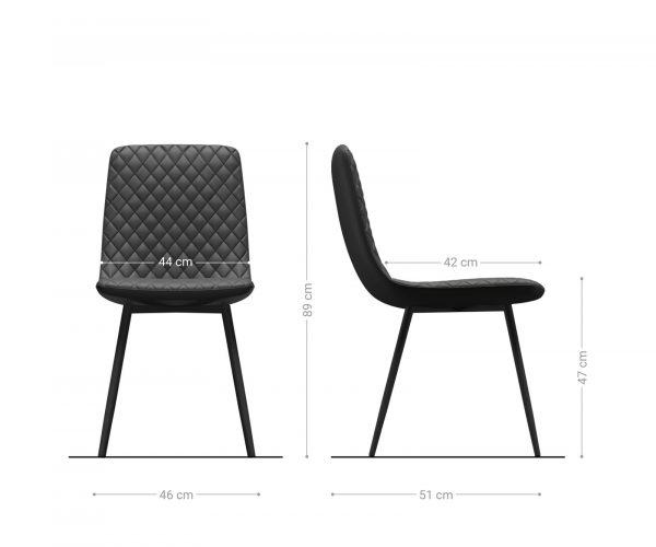 Sada 4 jídelních židlí Novi-Adesso Light Grey Velvet se 4 nohami kónického tvaru - Image 5