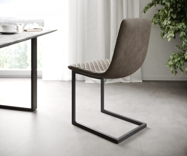 Sada 4 jídelních židlí Novi-Adesso Taupe Vintage Cantilever - Image 4
