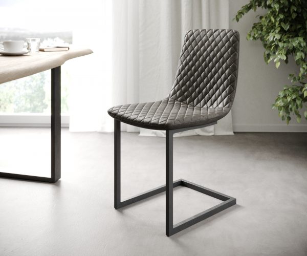 Sada 4 jídelních židlí Novi-Adesso Anthracite Vintage Cantilever