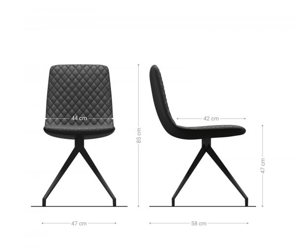 Jídelní set Adesso 140x90 Dubová optika Swiss Edge Center Foot + 4 židle Hnědá Vintage - Image 8