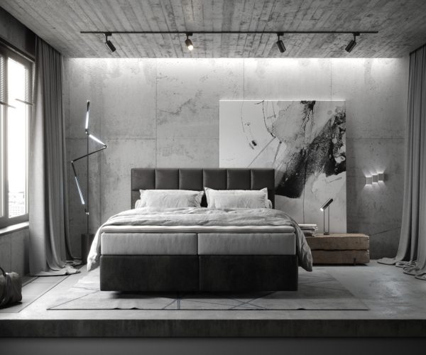 Boxspringová posteľ Dream-Fine 160x200 cm z mikrovlákna antracit vintage s taštičkovým pružinovým matracom a visco topperom - Image 2