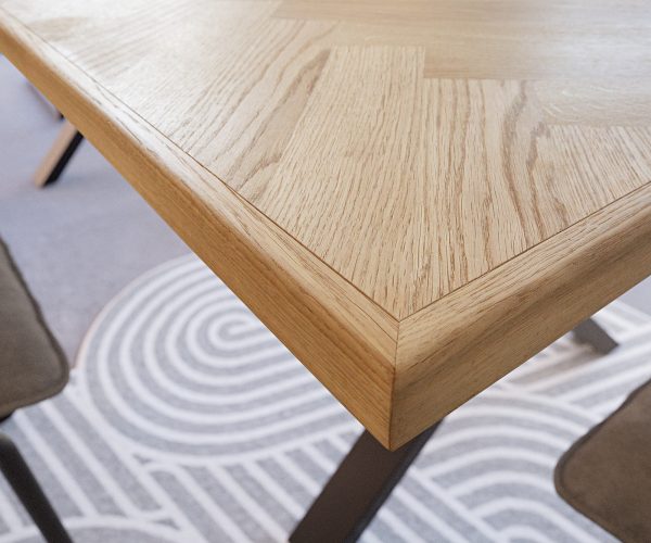 Stolová doska Edge-Pure 200x100 prírodný dub sleďová kosť - Image 2