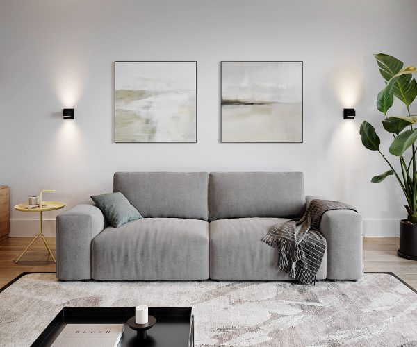 Veľká pohovka Lanzo L 250x105 cm z mikrovlákna sivá - Image 2