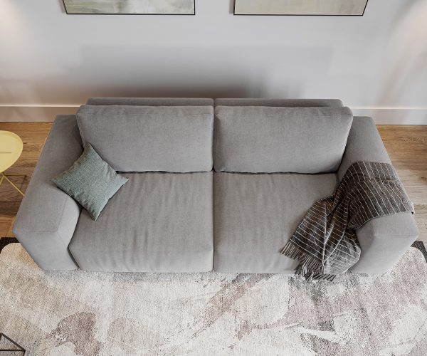 Veľká pohovka Lanzo L 250x105 cm z mikrovlákna sivá - Image 5