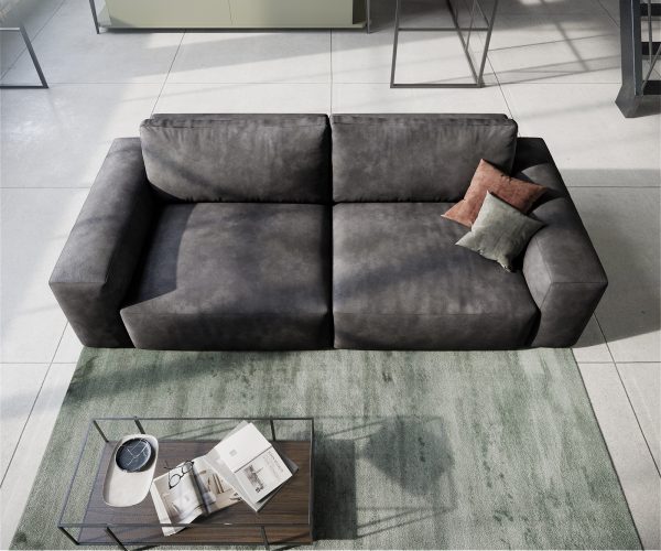 Veľká pohovka Lanzo L 250x105 cm koženka antracit - Image 4