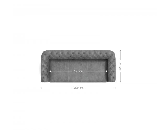 Pohovka Chesterfield 200x88 hnedá trojmiestna vintage pohovka - Image 7