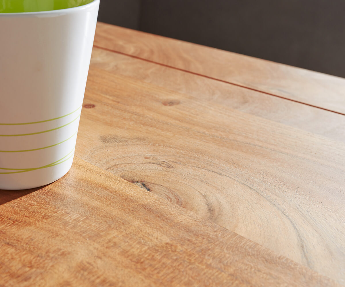 Konferenčný stolík Indra 80x80 cm prírodná akácia s policou - Image 4