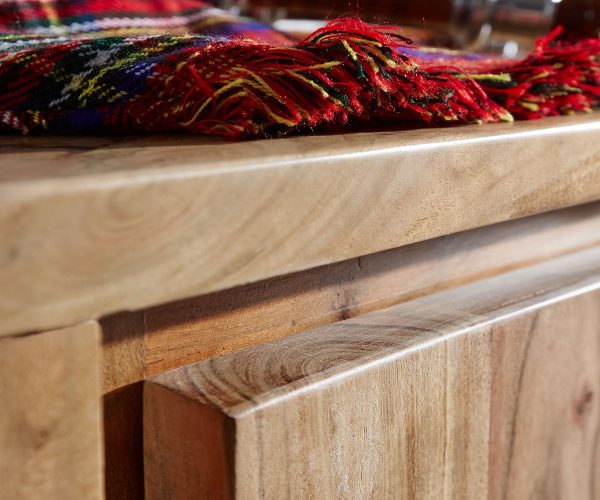 Komoda Live Edge 147 cm akácia prírodná 3 zásuvky 2 dvierka - Image 9