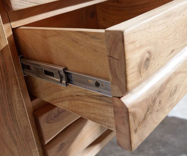 Komoda Live Edge 170 cm akácia prírodná 3 zásuvky 4 dvierka - Image 7