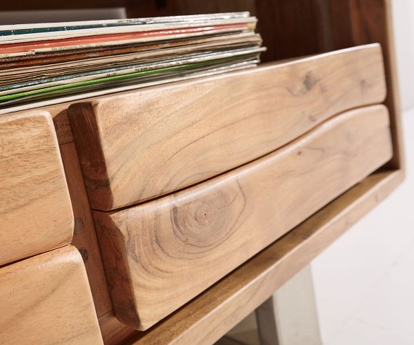 TV stolík Live Edge 190 cm akácia prírodná 4 zásuvky - Image 6
