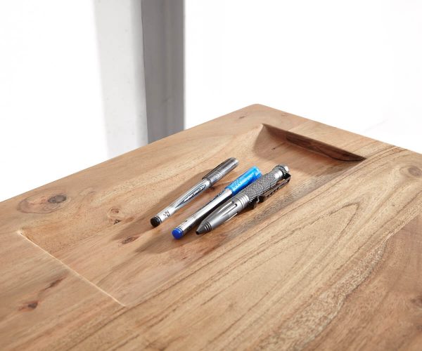 Písací stôl Live-Edge 137 cm Akácia Prírodná hrana stromu - Image 5