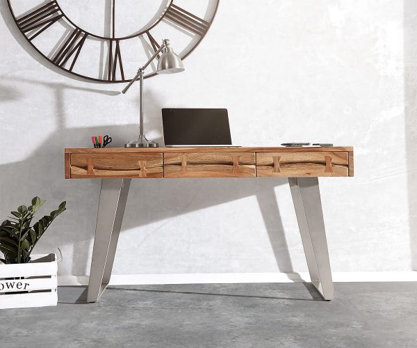 Písací stôl Live-Edge 137 cm Akácia Prírodná hrana stromu