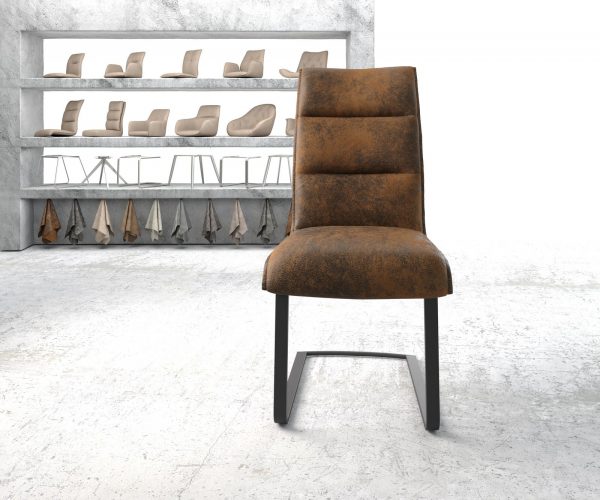 Houpací židle Xantus-Flex Brown Antique Cantilever Flat Black - Image 2