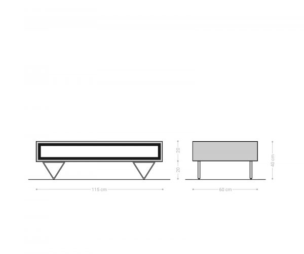 Konferenčný stolík Stonegrace 115x60x40 cm prírodná akácia 1 priehradka kamenná dyha - Image 6