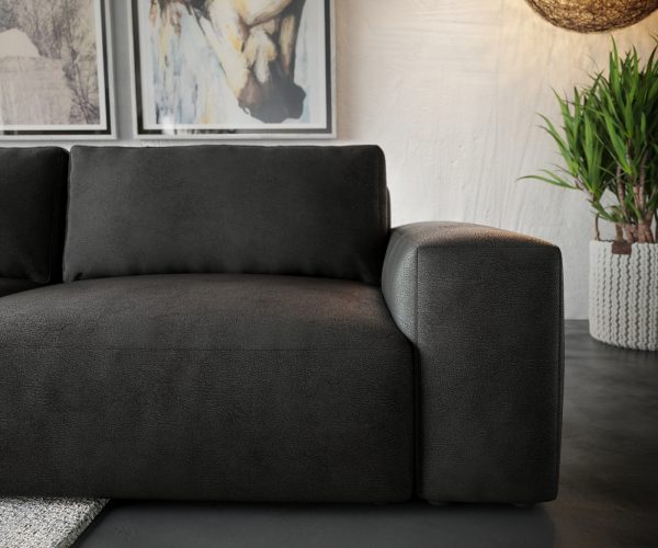 Veľká pohovka Lanzo L 270x125 cm koženka antracit - Image 5