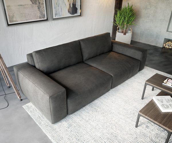 Veľká pohovka Lanzo L 270x125 cm koženka antracit - Image 4