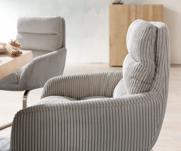 Jedálenská stolička Abelia-Flex s podrúčkami konzolová podnož plochá nerezová oceľ manšestrová strieborná sivá - Image 6