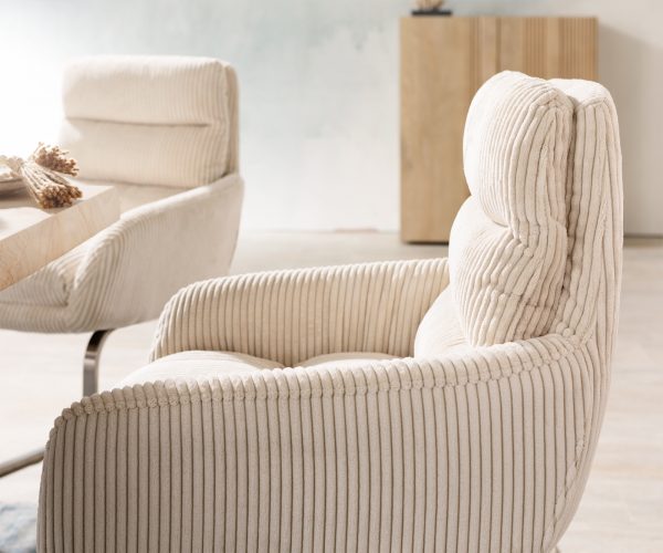 Jedálenská stolička Abelia-Flex s podrúčkami konzolová základňa plochá nerezová oceľ manšestrová béžová - Image 6