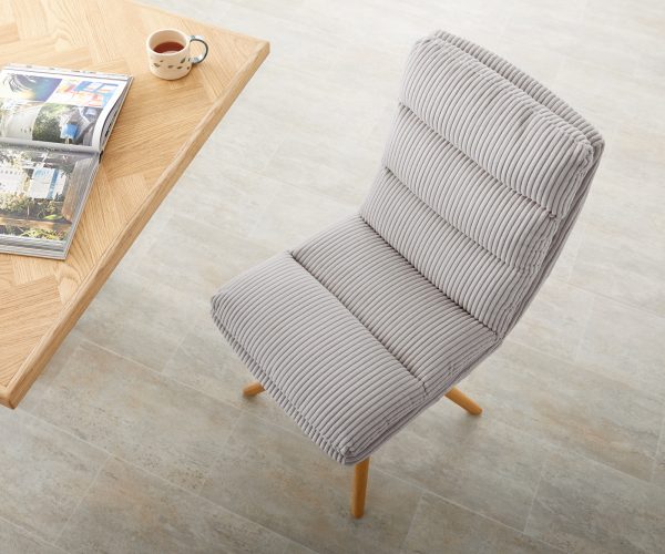 Otočná židle Abelia-Flex Cord Silver Grey Dřevěný rám kónický 180° otočný - Image 4