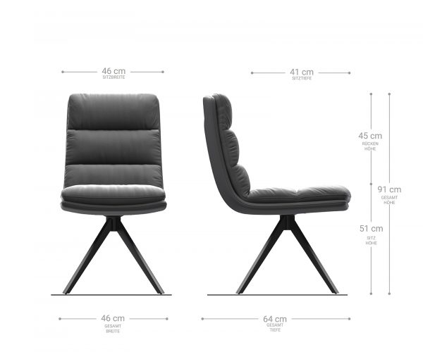 Otočná stolička Abelia-Flex s krížovou základňou, zaoblená otočná bouclé sivá - Image 6