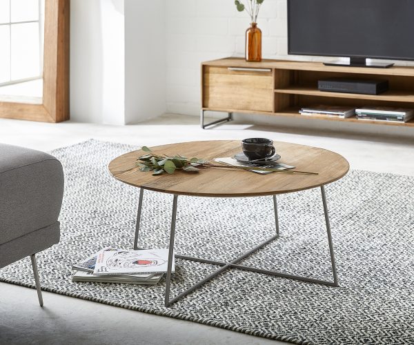 Konferenční stolek Leandra 80x80 cm přírodní exotické dřevo