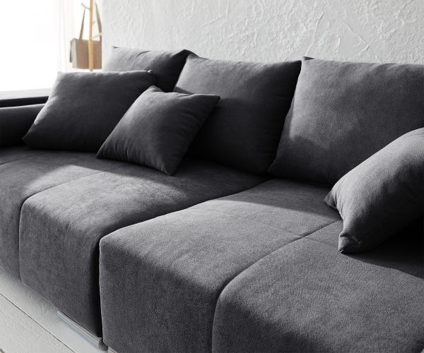Pohovka XXL Marbeya 285x115 cm grafit s taburetem - Image 7