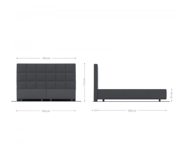 Podnož pro boxspring postele Dream-Fine 160x200 cm mikrovlákno růžový - Image 3