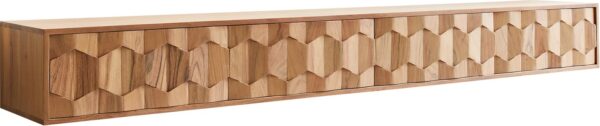 TV stolík Fevo 220 cm akácia prírodná 4 dvierka závesný - Image 7