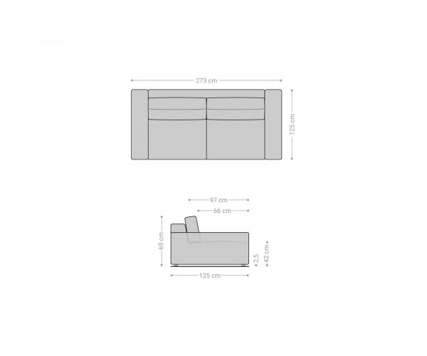 Veľká pohovka Lanzo XL 270x125 cm manšestrová béžová - Image 7