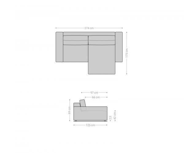 Rohová sedačka Lanzo XL 280x175 cm z mikrovlákna čierna variabilné ležadlo - Image 7