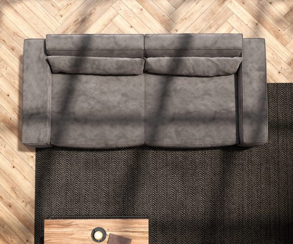 Veľká pohovka Sirpio L 250x105 cm z mikrovlákna khaki-hnedá - Image 5
